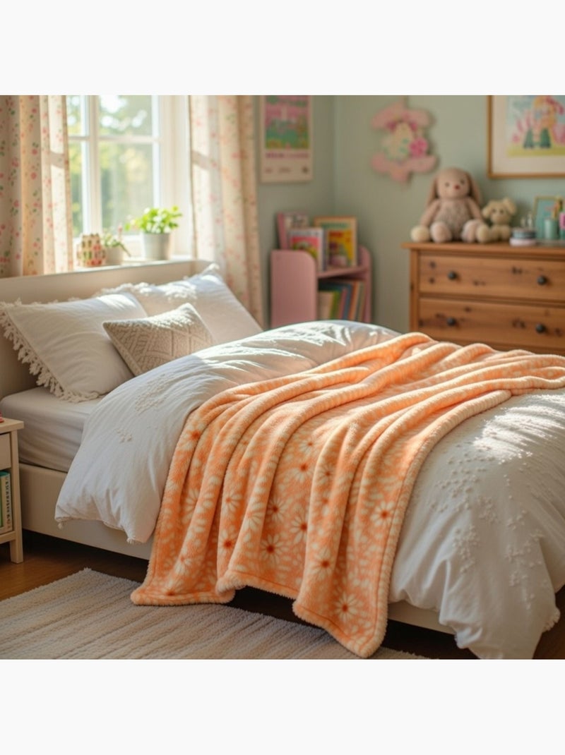 Tom Kids - Manta polar  75x150 Laranja - Kiabi