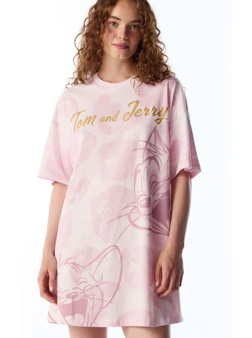 Tom&jerry camisa de dormir com padrão de gatos e manga curta penti - Kiabi Tom&jerry camisa de dormir com padrão de gatos e manga curta penti - Kiabi