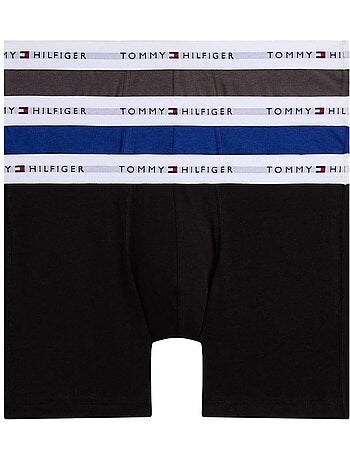 Tommy Hilfiger Boxers Homem - Pack 3 (Preto/Cinzento/Azul)