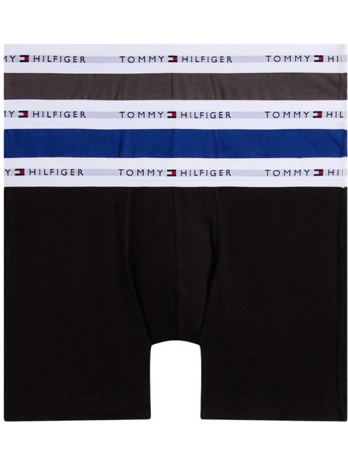 Tommy Hilfiger Boxers Homem - Pack 3 (Preto/Cinzento/Azul) - Kiabi Tommy Hilfiger Boxers Homem - Pack 3 (Preto/Cinzento/Azul) - Kiabi