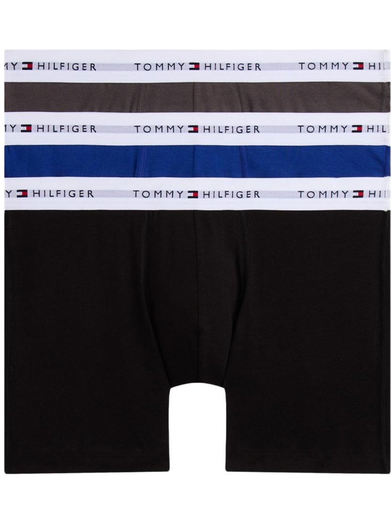 Tommy Hilfiger Boxers Homem - Pack 3 (Preto/Cinzento/Azul) Preto - Kiabi