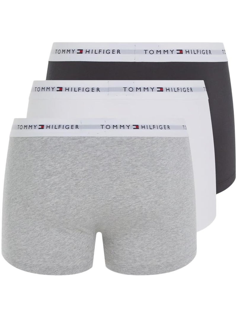 Tommy Hilfiger Boxers Homem - Pack 3 Preto/Cinzento/Branco (UM0UM02761) Cinza-prateado - Kiabi