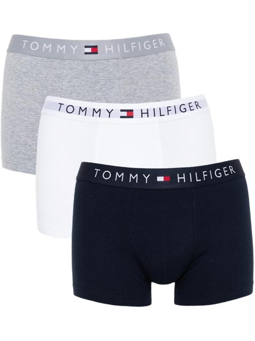 Tommy Hilfiger Boxers para Homem - Pack de 3 (Azul-Marinho/Branco/Cinzento) - Kiabi Tommy Hilfiger Boxers para Homem - Pack de 3 (Azul-Marinho/Branco/Cinzento) - Kiabi