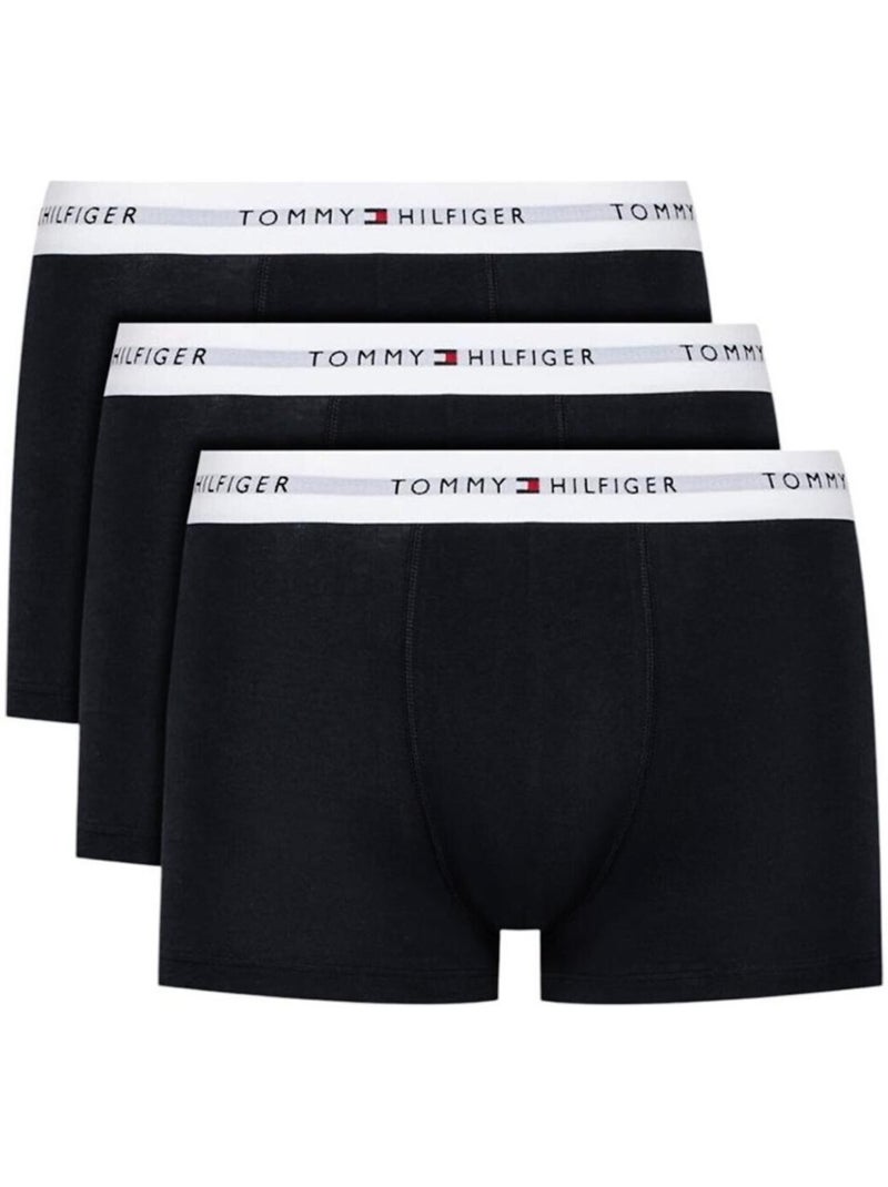 Tommy Hilfiger Boxers para Homem - Pack de 3 (Preto/Branco) Preto - Kiabi