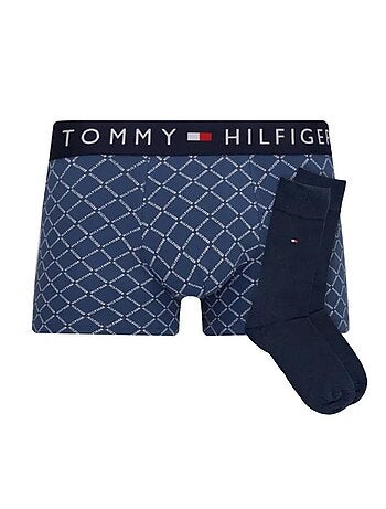 Tommy Hilfiger Coffret Boxer e Meias Azuis para Homem