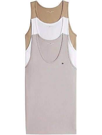 Tommy hilfiger tank top para homem branco/beige
