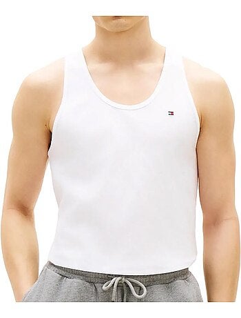Tommy hilfiger tank top para homem branco/beige