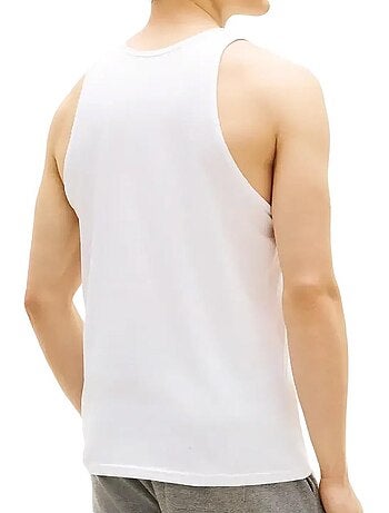 Tommy hilfiger tank top para homem branco/beige