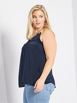 Top acetinado com renda - Kiabi