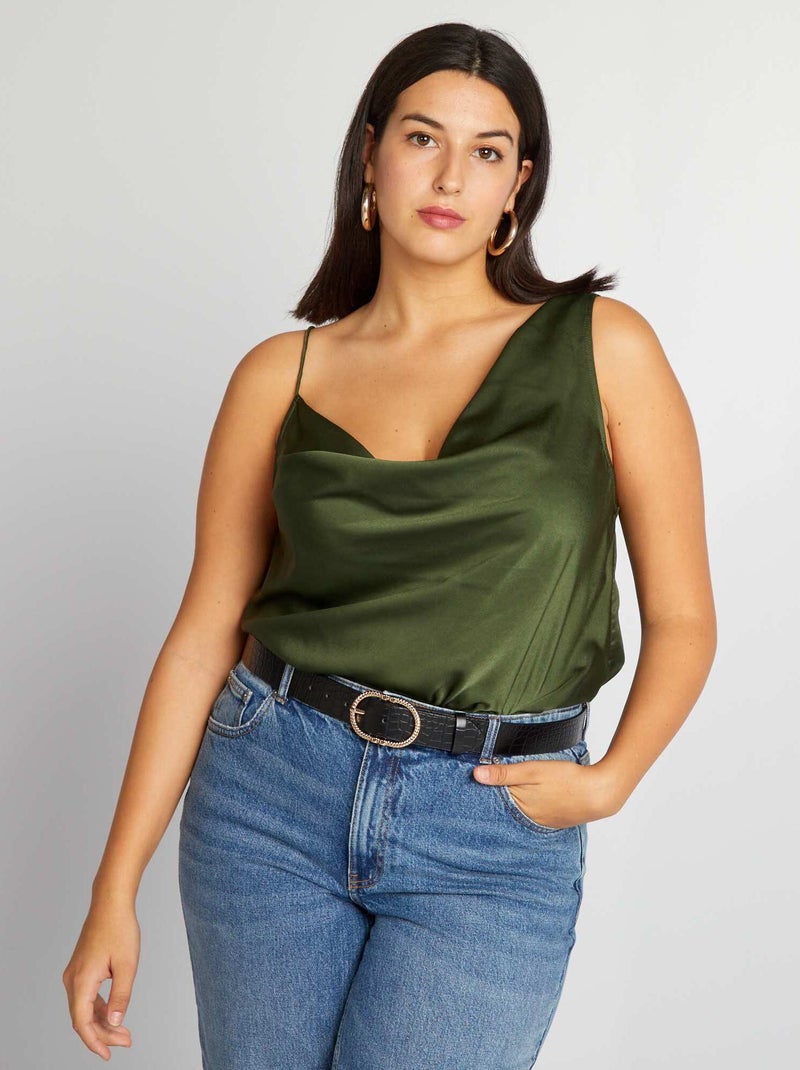 Top acetinado VERDE - Kiabi