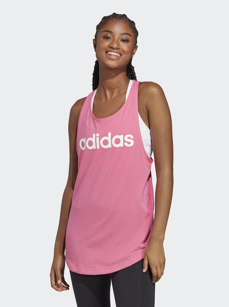 Top 'adidas' de gola redonda ROSA - Kiabi