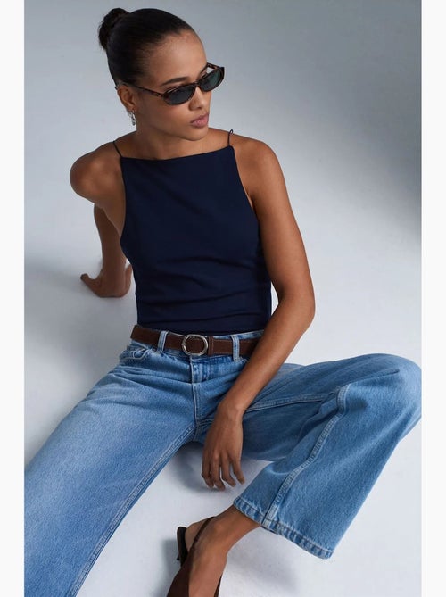 Top ajustado gola halter em jersey dilvin - Kiabi Top ajustado gola halter em jersey dilvin - Kiabi