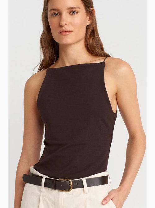 Top ajustado gola halter em jersey dilvin - Kiabi