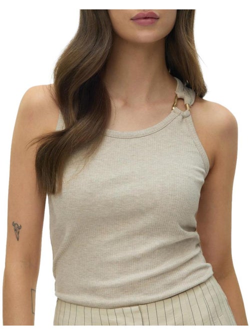 Top Alças Bege Vero Moda Kiki para Mulher - Kiabi Top Alças Bege Vero Moda Kiki para Mulher - Kiabi
