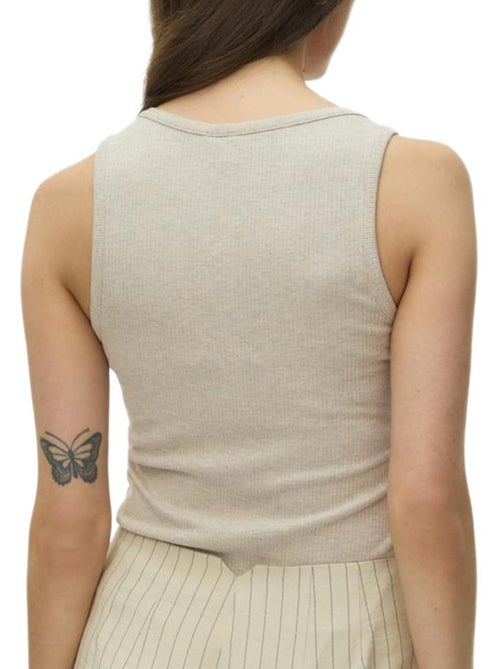 Top Alças Bege Vero Moda Kiki para Mulher - Kiabi Top Alças Bege Vero Moda Kiki para Mulher - Kiabi