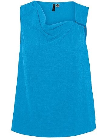 Top alva vero moda azul para mulher