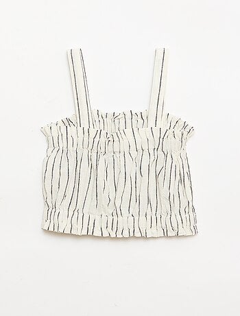 Top às riscas com alças