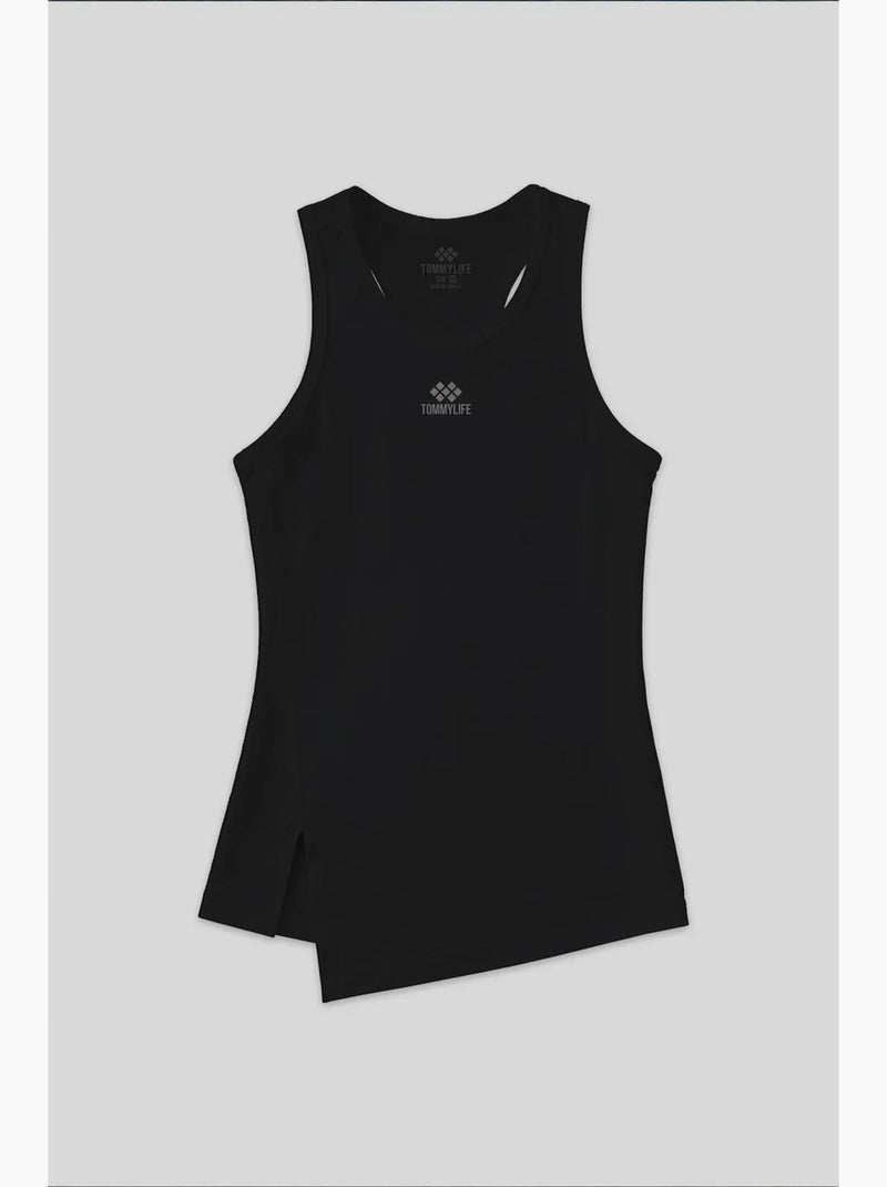 Top ativo de mulher tommy Branco Preto - Kiabi