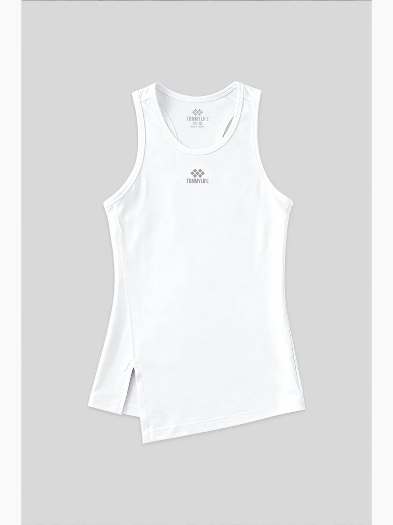 Top ativo de mulher tommy Branco Preto - Kiabi