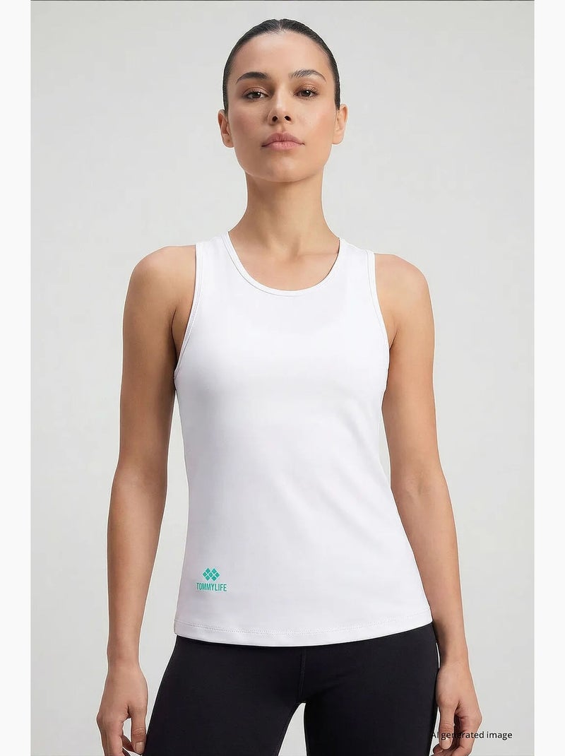 Top ativo feminino tommy Branco - Kiabi