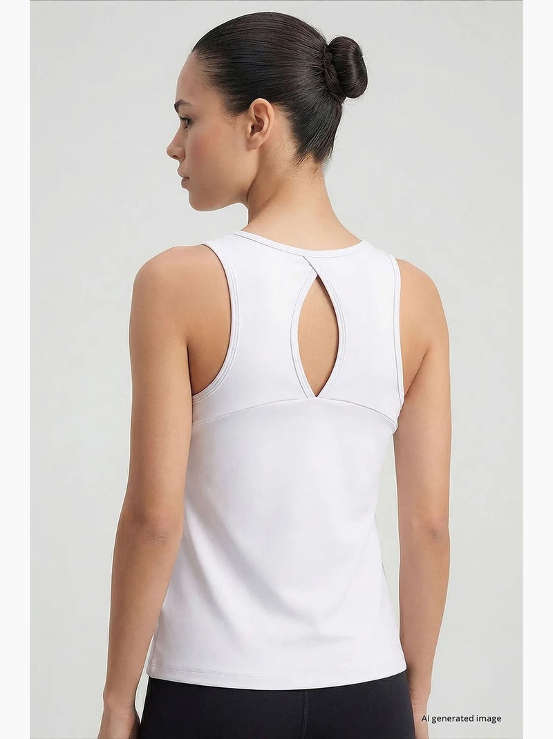 Top ativo feminino tommy Branco - Kiabi