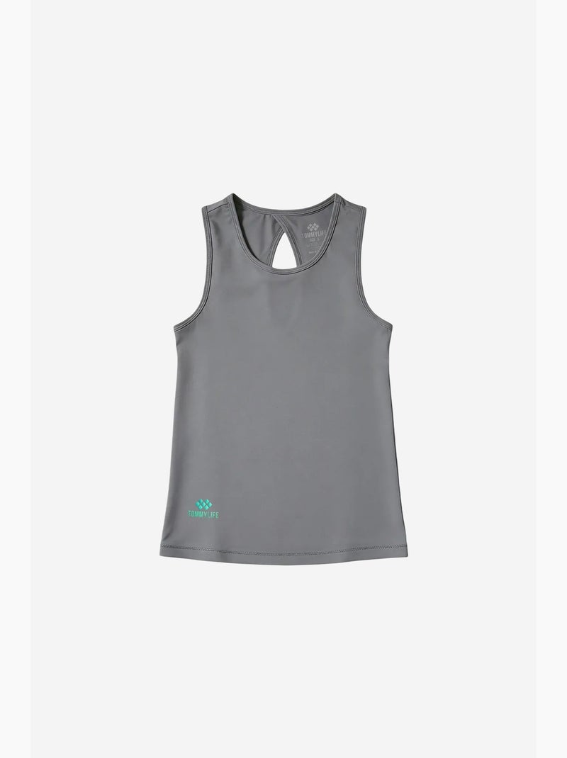 Top ativo feminino tommy Cinza-preto - Kiabi