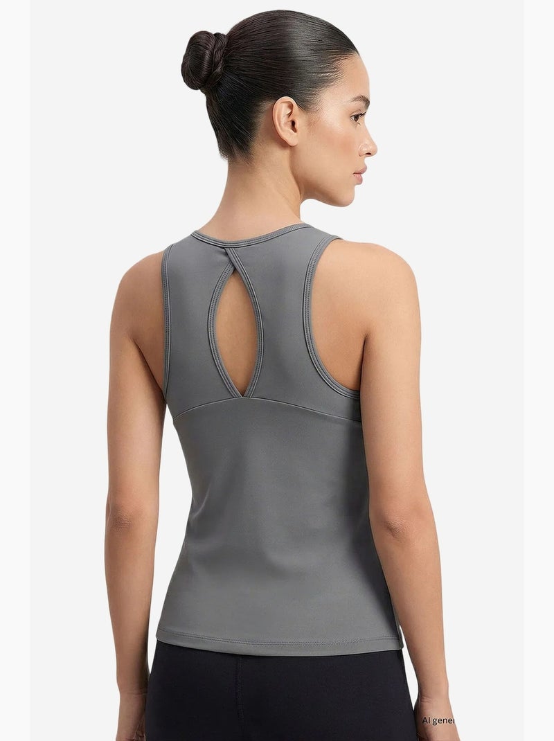 Top ativo feminino tommy Cinza-preto - Kiabi