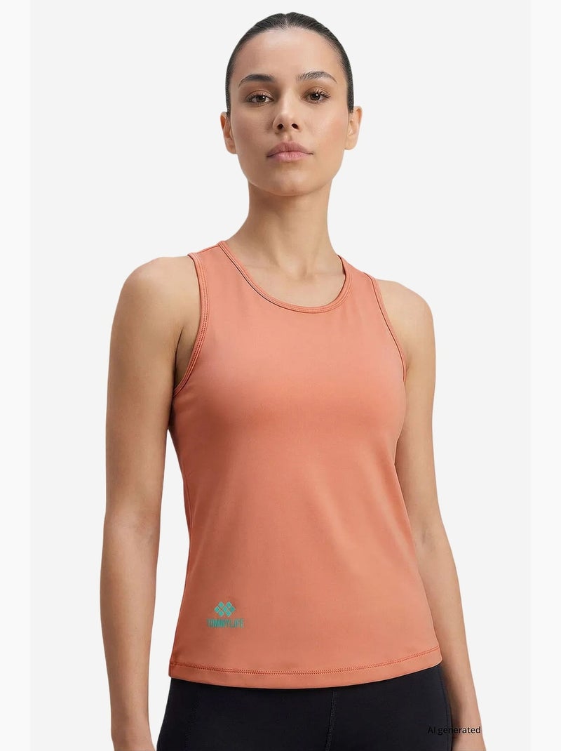 Top ativo feminino tommy Laranja-claro - Kiabi