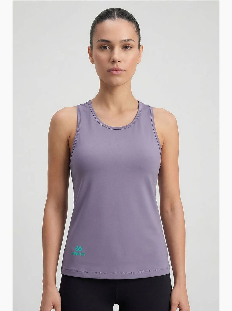 Top ativo feminino tommy Lavanda - Kiabi