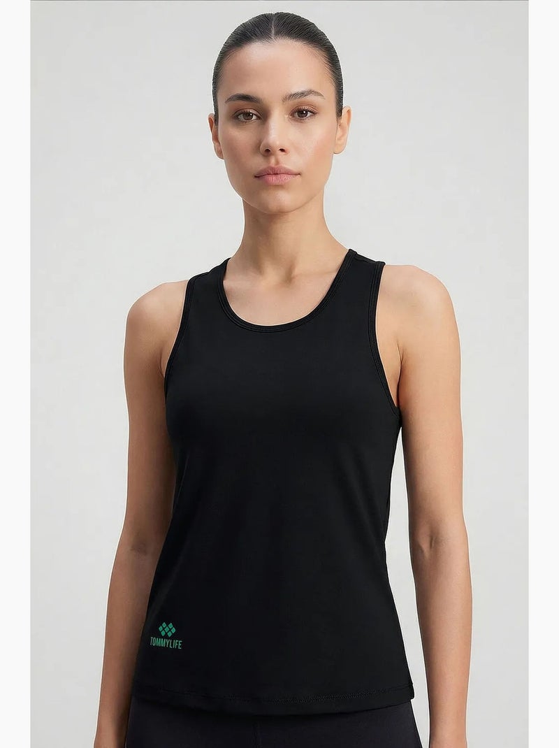 Top ativo feminino tommy Preto - Kiabi