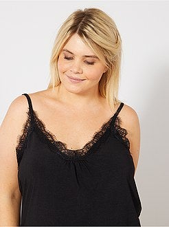 Top babydoll com renda - Kiabi