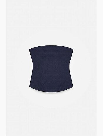 Top bandeau crop sem alças de mulher dilvin