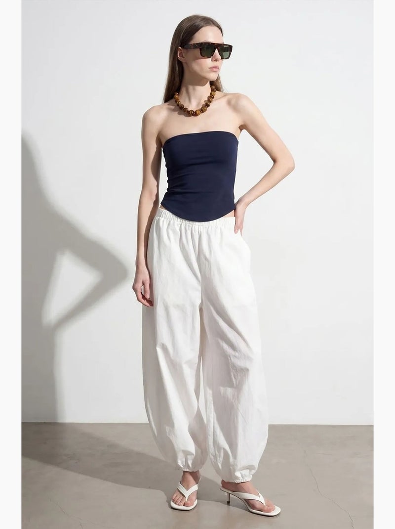 Top bandeau crop sem alças de mulher dilvin Azul-marinho - Kiabi