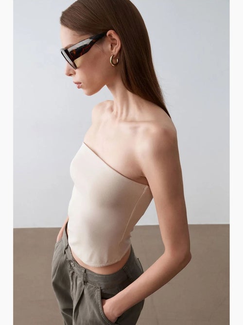 Top bandeau crop sem alças de mulher dilvin - Kiabi Top bandeau crop sem alças de mulher dilvin - Kiabi