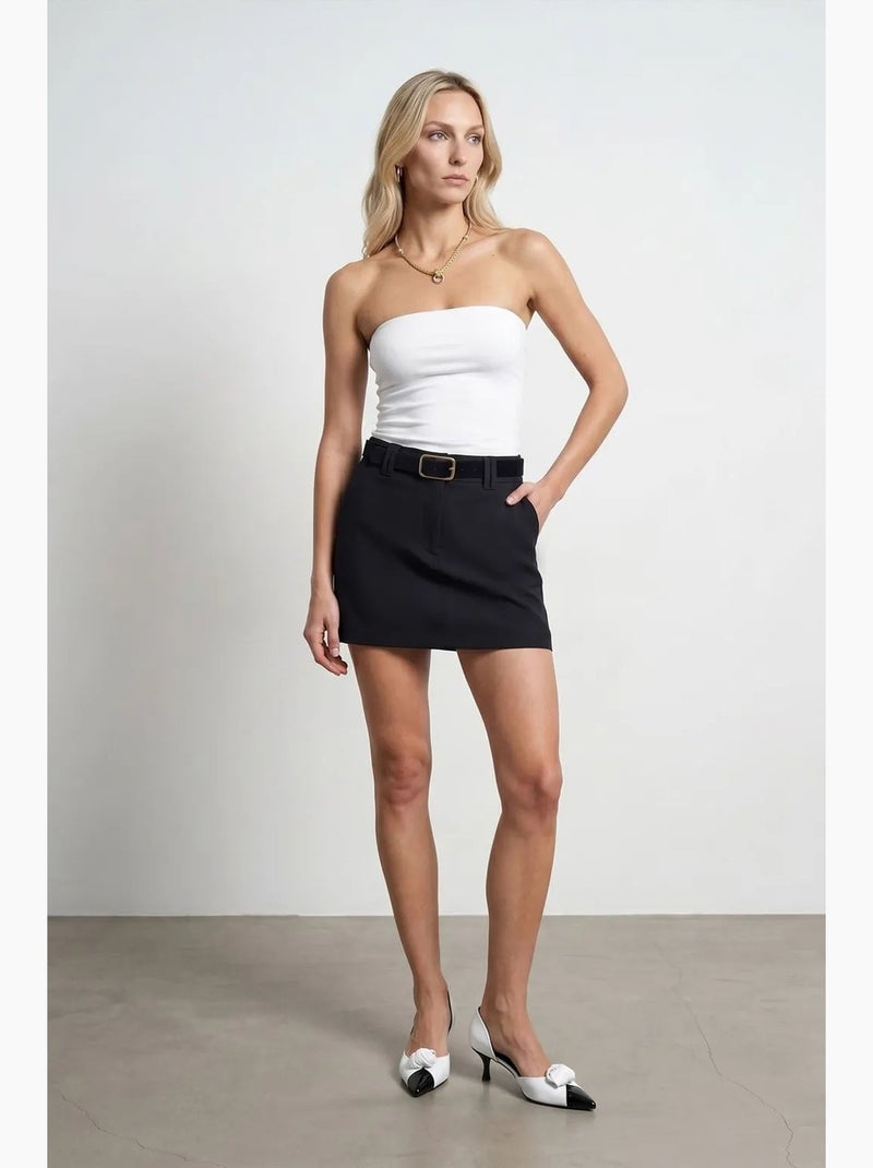 Top bandeau crop sem alças de mulher dilvin Branco sujo - Kiabi