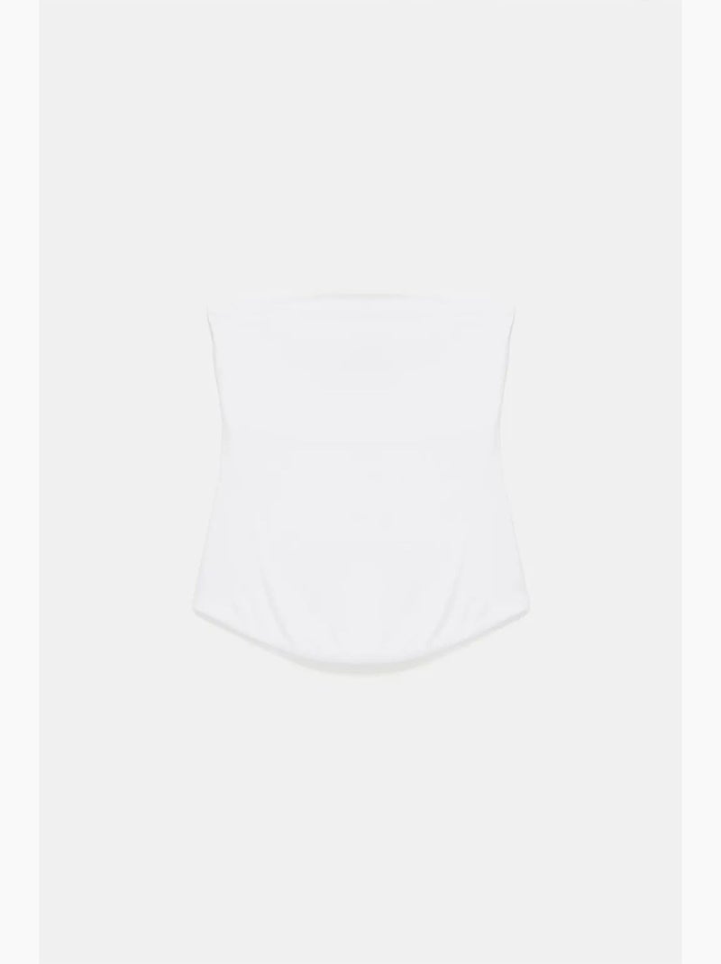 Top bandeau crop sem alças de mulher dilvin Branco sujo - Kiabi
