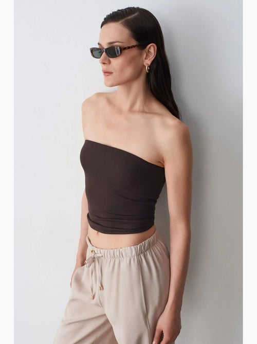 Top bandeau crop sem alças de mulher dilvin - Kiabi Top bandeau crop sem alças de mulher dilvin - Kiabi