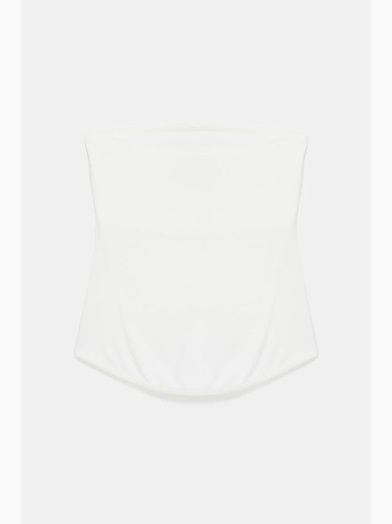 Top bandeau crop sem alças de mulher dilvin Marfim - Kiabi
