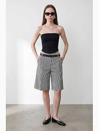 Top bandeau crop sem alças de mulher dilvin