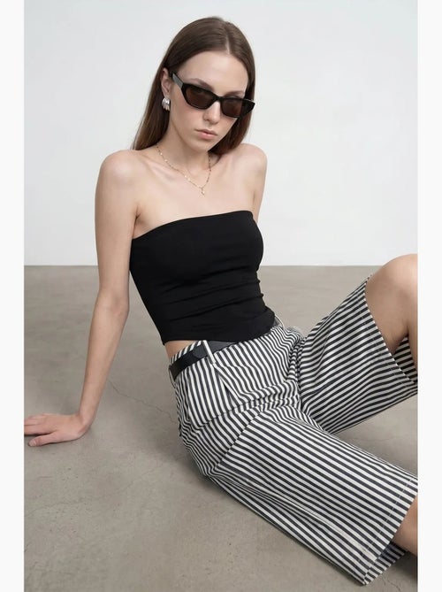 Top bandeau crop sem alças de mulher dilvin - Kiabi Top bandeau crop sem alças de mulher dilvin - Kiabi