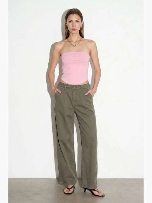 Top bandeau crop sem alças de mulher dilvin - Kiabi Top bandeau crop sem alças de mulher dilvin - Kiabi