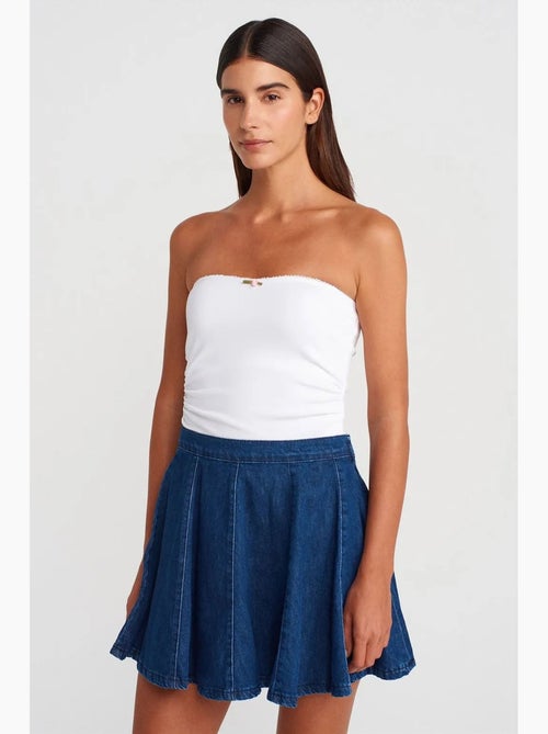 Top bandeau curto sem alças com detalhe de laço dilvin - Kiabi