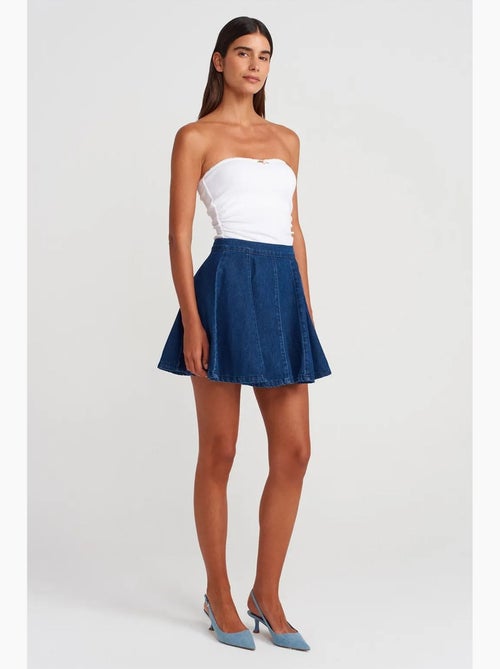 Top bandeau curto sem alças com detalhe de laço dilvin - Kiabi