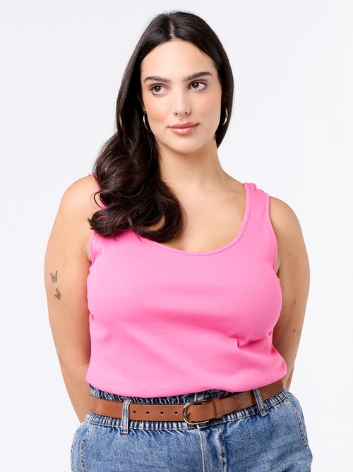 Top básico canelado - Kiabi