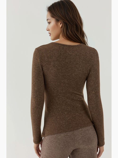 Top básico em mistura de viscose hiccup - Kiabi Top básico em mistura de viscose hiccup - Kiabi