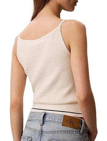 Top Bege Calvin Klein Jeans Slim para Mulher