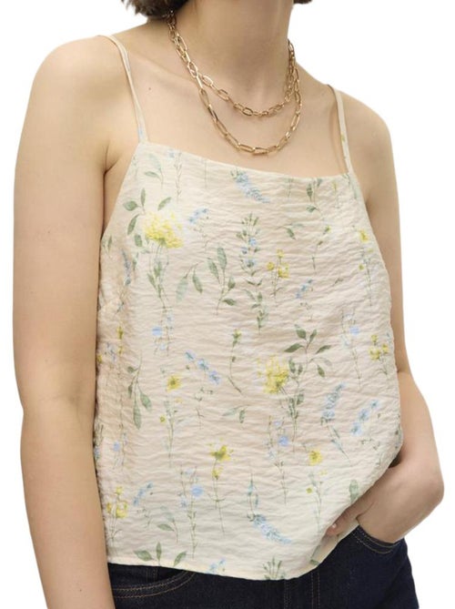 Top Bege com Padrão para Mulher Vero Moda Josie - Kiabi Top Bege com Padrão para Mulher Vero Moda Josie - Kiabi