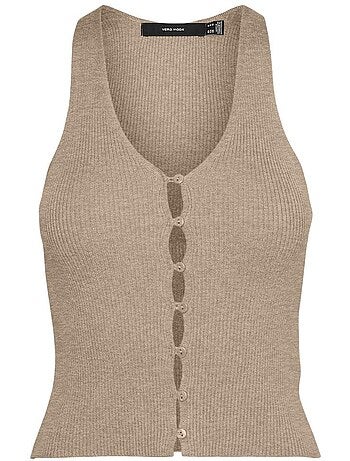 Top Bege Vero Moda Gold para Mulher