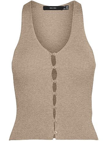 Top bege vero moda gold para mulher