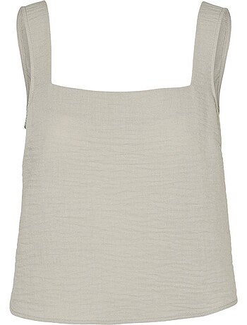 Top Bege Vero Moda Kita para Mulher